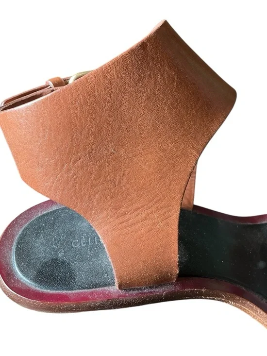 Vintage Y2K Celine Metal Open Toe Block Heel Size 8 - Picture 5 of 6